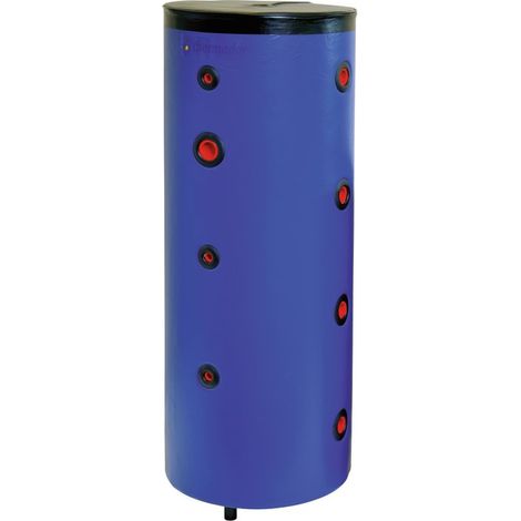 Thermador – Bouteille mélange isolée réversible 200L – 8 piquages – Isolation skaï 20mm – Pose sur pieds pour chauffage et climatisation