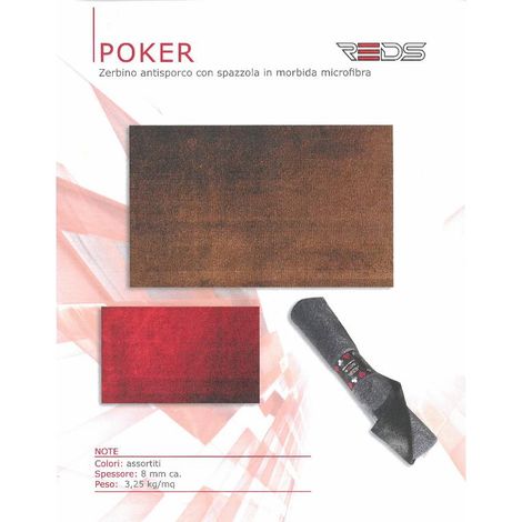 Tappeto microfibra poker 50x80cm reds
