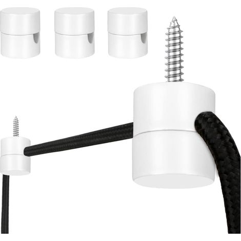 Ein Set aus 3 Pendelleuchtenhaken, weiß (1/5)
