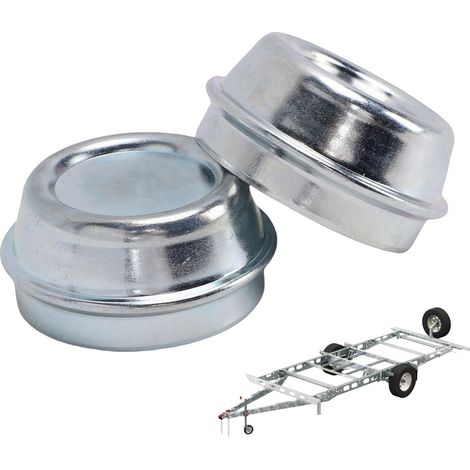 HEEPDD Capuchon Anti-poussière de Moyeu de Roue de Remorque de 48 Mm, Couvercle de Graisse en Acier galvanisé pour Moyeu de Remorque, Remplacement de 1,89 Pouces pour l'utilisation d'essieu (1/5)