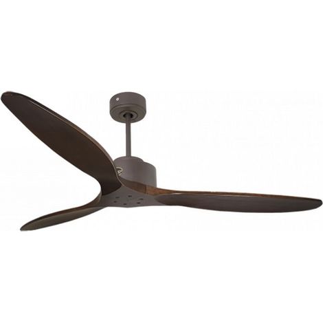 Modulo de KlassFan - Super destratificateur et ventilateur DC 166 cm Chocolat pales bois sombre sans Lumière  30 à 60 m²