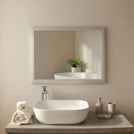 Miroir Rectangulaire Avec Cadre En Aluminium L.57 X H.77 Cm (1/5)