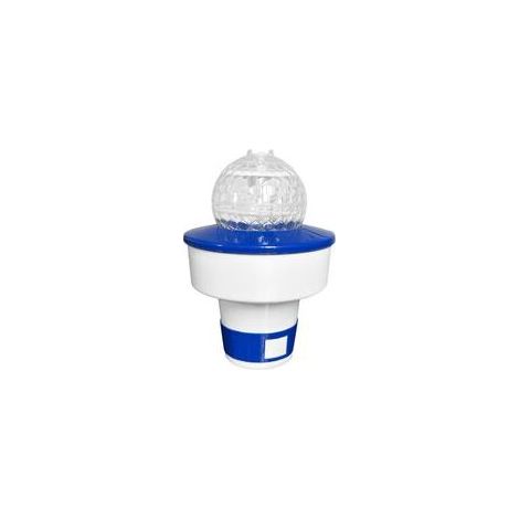 Distributeur flottant de chlore – avec lumière solaire – flotteur – garde la piscine propre (1/5)