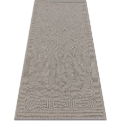 Tappeto in lana VILLA 7636/68400 Zigzag SIZAL, tessitura piatta beige scuro beige 240x340 cm