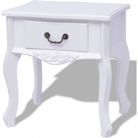 vidaXL Nachttisch Weiß MDF (1/5)