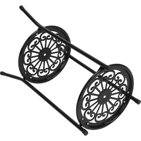 Étagère à Plantes Métallique 2 Niveaux Noir - Support pour Pots de Fleurs, Déco Jardin et Intérieur (1/5)