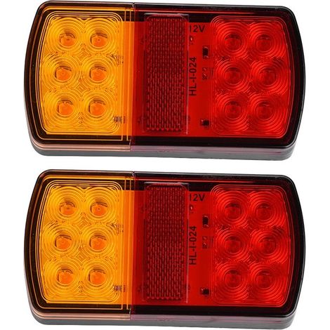 Per estintori da 12V, 2 pezzi, lampade a LED, display a 12 LED, sommergibili (1/5)