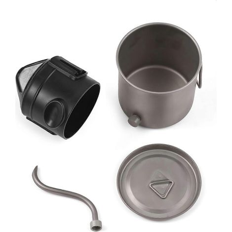 400-ml-Wasserkocher mit Schwanenhals, Klappgriff und Kaffeefilter