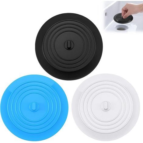Bouchon Baignoire Silicone, 3 Pièces Bouchon de Vidange Bouchon Baignoire Universel, Bouchon Evier de Cuisine, Lavabo Salle de Bain, Bouchon de Baignoire pour Douche, Baignoire, Lavabo, Evier