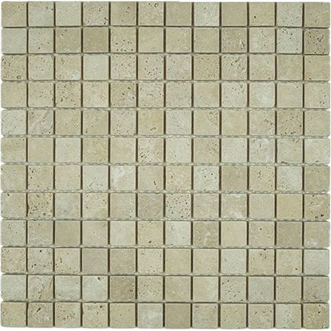 Mosaico - ALBEDO PIERRE - AL-201 - Travertino Invecchiato - 30,5x30,5 cm - Pietra Naturale