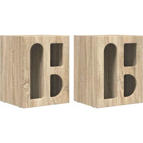 Maison Exclusive - Nachttisch 2 pcs Sonoma-Eiche 40 x 35 x 50 cm