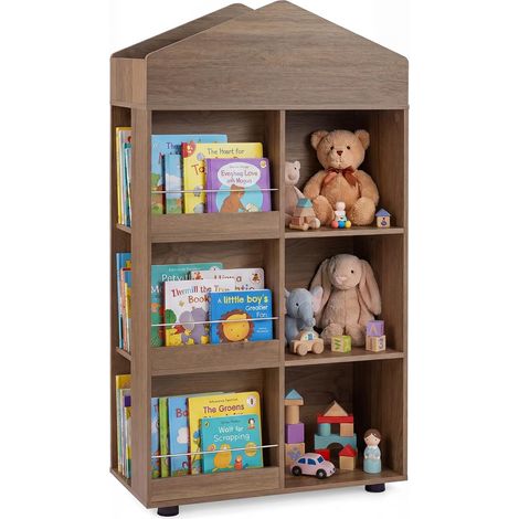 COSTWAY Libreria Scaffale Libreria Montessoriana Per Bambiniporta Libri Bambiniscaffale Giochi Scaffale Per Giocattoli Organizer Giochi Mobiletto Contenitore (1/5)