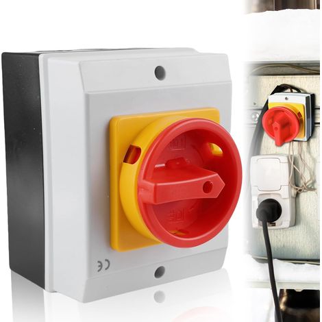 Main Switch Circuit Breaker 25A: 4 pin main switch with housing separation, separation switch, IP65 main switch, rotary switch for (1/5)