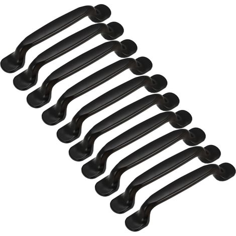 Maniglia nera - 10 pezzi - Maniglia per porta nera - Maniglie per ante di armadi in alluminio - Maniglie per armadi - Maniglia per mobili - Maniglie per cassetti, pomelli, maniglie, anta dell'armad... (1/5)
