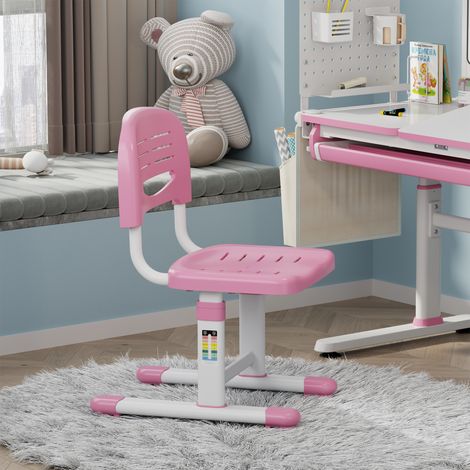Höhenverstellbarer Kinderstuhl Sauda 75x36x46 cm Pink/Weiß [en.casa]