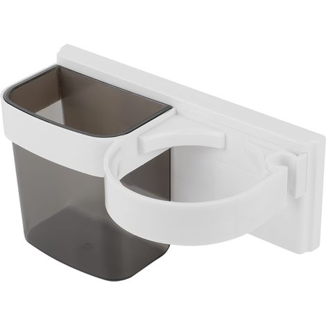 Support Sèche-Cheveux Sans Perçage - Rangement Salle De Bain Adhésif - Pour Appareils Moins De 7cm - Lot De 1 (1/5)