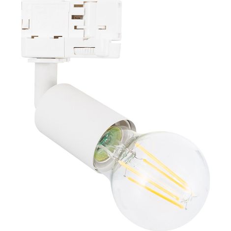 3-Phasenstromschiene Strahler für E27 Glühbirne Weiß