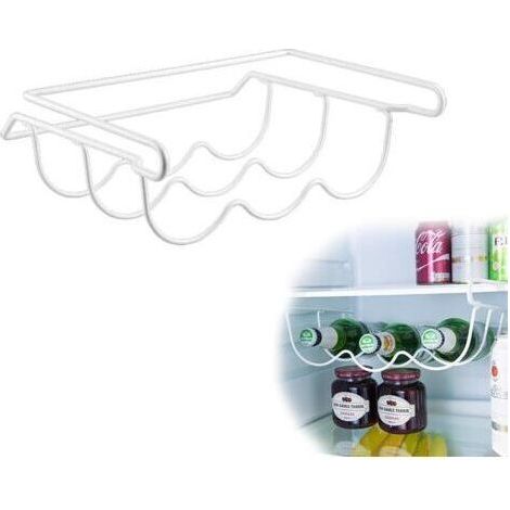 BUNTHAUS 1pcs Universal Fridge Bottle Holder for 3 Bottles for Large Refrigerators Universal Hanging Under Fridge Compartment Bottle Holder [Energy Class A] (1/5)