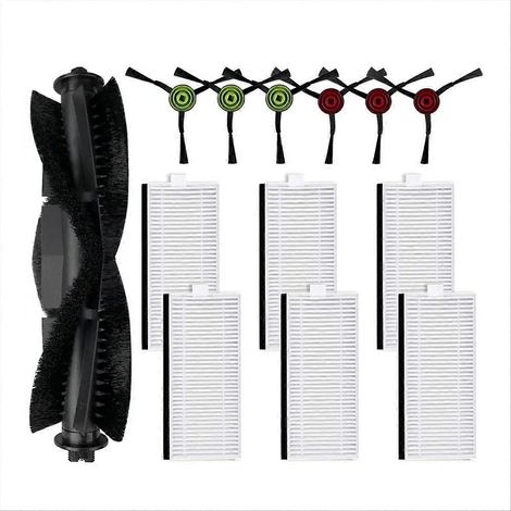 Set mit 3 Hauptseitenbürsten + HEPA-Filter für den Saugroboter Eternal 7490, kompatible Ersatzteile, effizientes Wartungszubehör (1/5)