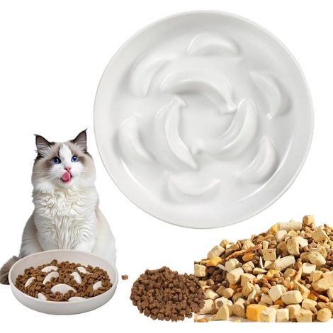 Labyrinth Bowl, 6.3 x 6.3 x 3.2 cm Anti-Glutton Cat Bowl (1/5)