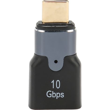 Adaptateur USB Femelle Magnétique vers Type C 10Gbps Alliage d'Aluminium Compact Effet Lumineux 3A (1/5)