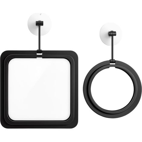 Lot de 2 anneaux d'alimentation pour aquarium avec ventouses, mangeoire automatique flottante pour poissons rouges et tortues, distributeur de nourriture pratique pour éviter la pollution de l'eau (1/5)