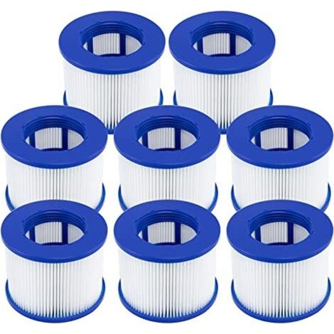 Filtre Spa a Visser, Cartouche filtrante pour Clever Spa,Filtre 75 x 100 mm,Cartouche filtrante pour Spa, 8pcs