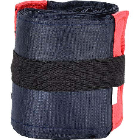 Große, faltbare und wasserdichte Reisetasche aus japanischem Polyester mit Akkordeon-Schultergurt, marineblau, wiederverwendbar zum Einkaufen (1/5)