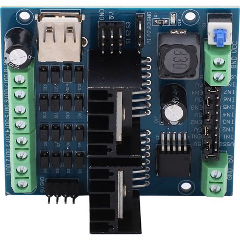 Module de pilotage moteur L298N pour voiture intelligente - carte de commande 4 canaux, contrôleur de moteur double pont en H, compatible robots et projets DIY, alimentation 5V-12V, régulation de vite (1/5)
