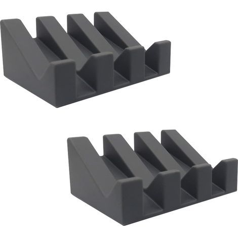Set di 2 portasapone in silicone, porta sapone per doccia, antiscivolo, autodrenante, portasapone da viaggio per bagno, spugna da cucina (1/5)
