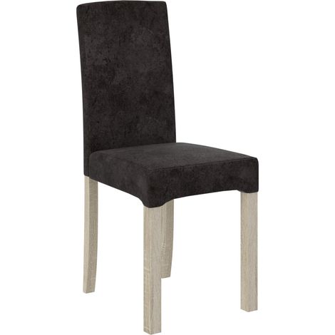 Chaise bois clair sonoma et tissu au choix Zakria-Tissu 27103 (1/5)