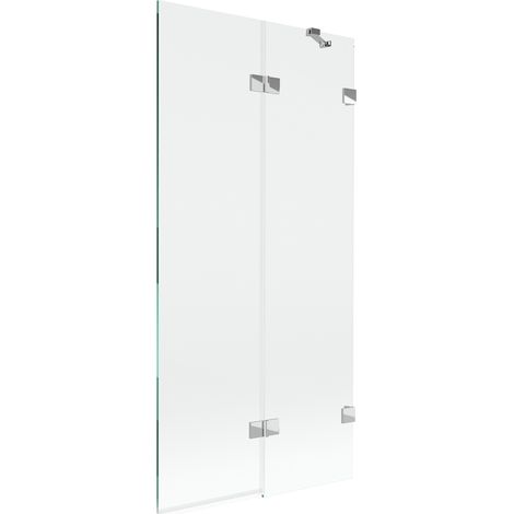 Mexen Lunar pare-douche de bain 2 volets à droite 90 x 150 cm, transparent, chrome - 897-090-100-01-00-P (1/5)