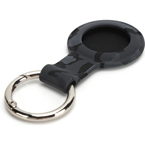 Étui de protection en silicone avec anneau porte-clés pour iOS Locator, couleur gris camouflage. (1/5)