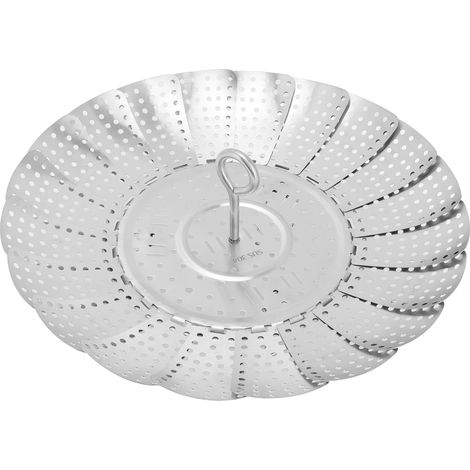 Panier vapeur multifonction en acier inoxydable 304 avec filtre à eau, panier à fruits pliable et grand format (1/5)