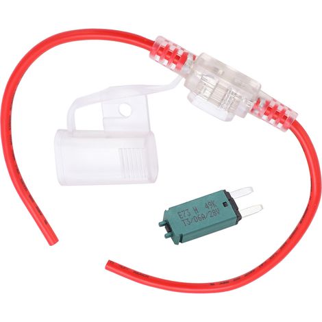 Porte-fusible transparent 12AWG 6A, fusible réarmable manuel étanche anti-poussière pour voiture, bateau, camping-car, camion (1/5)