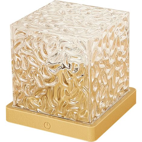 Lampe à vague d'eau rotative lumière d'ambiance veilleuse chambre lampe de table chevet bureau 16 couleurs réglables télécommandée
