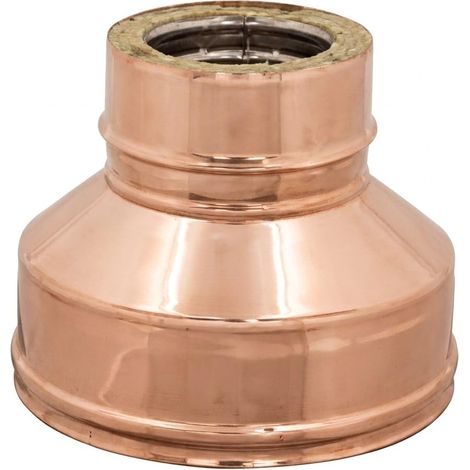 MAKA Riduzione Canna Fumaria Doppia Parete Rame Ø 100 a 80 mm (1/5)