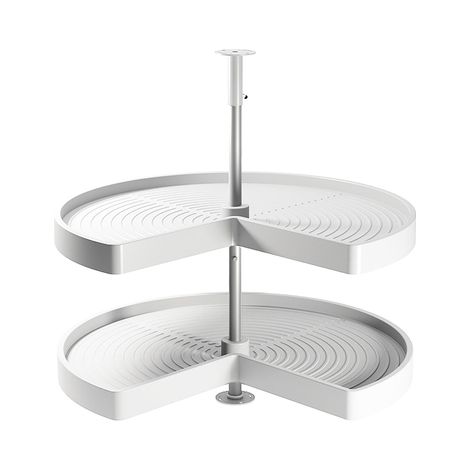 Emuca Juego de bandejas giratorias Shelvo 3/4, para módulo 800mm, Plástico y Aluminio, Gris