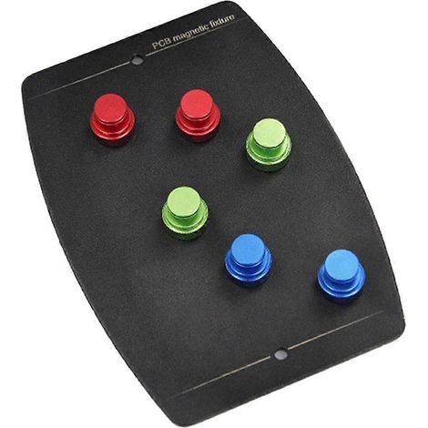 Support de soudure pour circuit imprimé avec 6 broches magnétiques et système de fixation par rainure pour le soudage de circuits imprimés. (1/5)