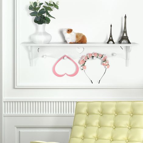 Étagère murale en PVC ajouré en forme de cœur, support de rangement mural pour la décoration intérieure (1/5)