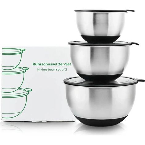 Gefu Mondi set di 3 ciotole impilabili in acciaio inox