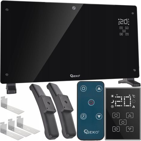 Geko Modèle Radiateur Verre Noir 2500W Wi-Fi (1/3)