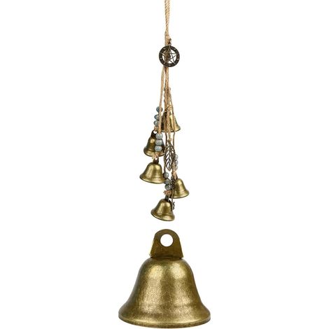 Carillon Sorcière - Cloche Métallique Extérieur Vintage - Décoration Suspendue Jardin Terrasse Cour - 1 Pièce