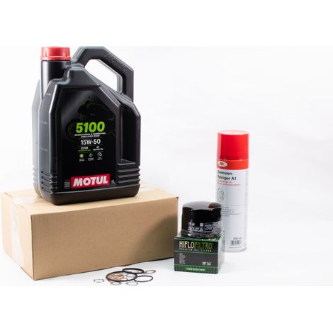 Kit Entretien Vidange Standard pour APRILIA DORSODURO 1200 de 2011 à 2018 - MOTUL 5100 15W50 4L