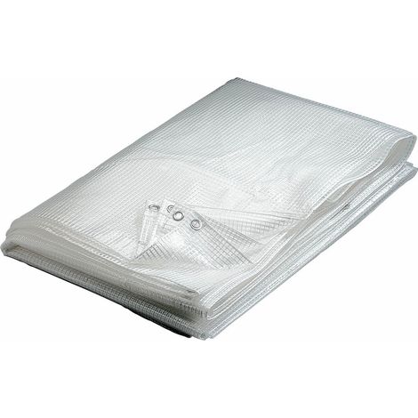 Werka Pro – Bâche de protection transparente 3 x 4 m – Densité 80 g/m² – Traitement anti UV – Pour chantiers humides et extérieurs - PRO 3 X