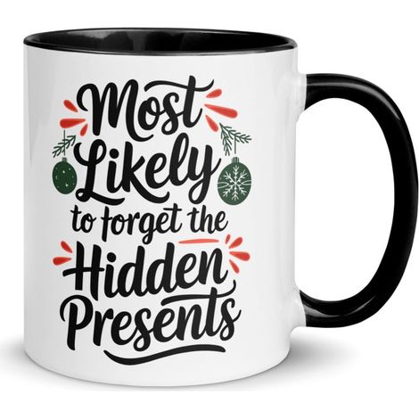 Tasse De Noël - Céramique - 11 Oz - Intérieur Couleur - Convient Pour Café Thé - Lot De 1 (1/3)