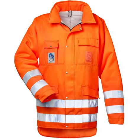 Gr .3XL (66/68) LINDE WARN- & SCHNITTSCHUTZ - JACKE ORANGE orange LINDE Warn (1/2)
