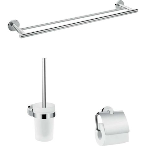Accessoire de bain, ensemble universel 3 pièces Logis chromé (1/3)