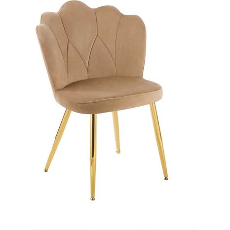 Sillas Comedor - Silla Olyra Golden Terciopelo - Champán