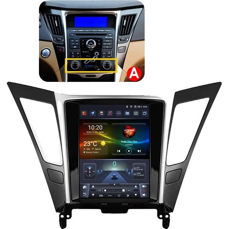 Autoradio, touchscreen, uscita audio di alta qualità, compatibile con Hyundai Sonata YF 8 2010-2018 wireless, S8 (8GB 128GB) - Tipo A (1/2)
